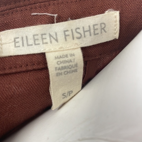Eileen Fisher Women's Organic Linen Blazer Jacket Rust Orange - Picture 7 of 9